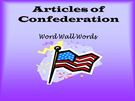 Articles of Confederation