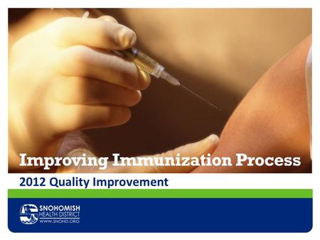 2012 Quality Improvement Improving Immunization Process.