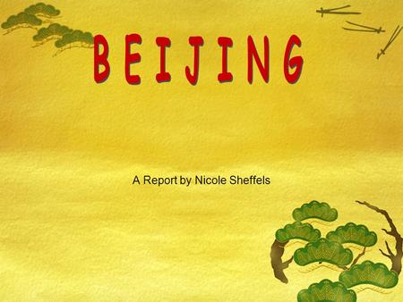 A Report by Nicole Sheffels. Beijing is located at 39° 54′ 50″ N, 116° 23′ 30″ E 39.913889, 116.391667. South,East and West of Hebei and North of Tianjin.