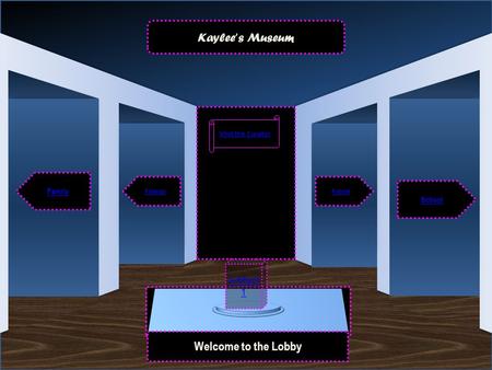 Museum Entrance Welcome to the Lobby Family Friends School Future Kaylee ’ s Museum Visit the Curator Artifact 1.