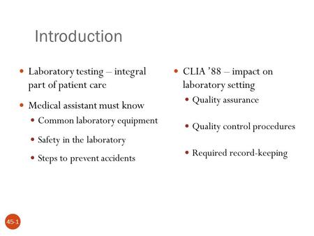 Introduction Laboratory testing – integral part of patient care