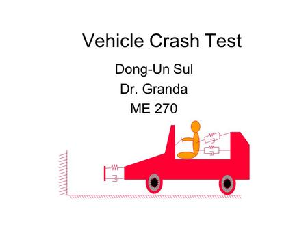 Vehicle Crash Test Dong-Un Sul Dr. Granda ME 270.