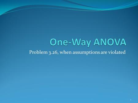 Problem 3.26, when assumptions are violated 1. Estimates of terms: We can estimate the mean response for Failure Time for problem 3.26 from the data by.