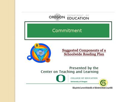 Suggested Components of a Schoolwide Reading Plan Part 1: Introduction Provides an overview of key components of reading plan. Part 2: Component details.