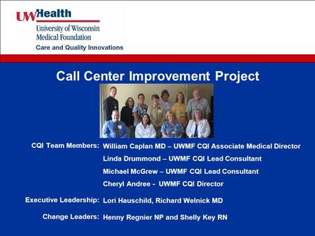 Call Center Improvement Project