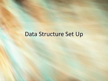 Data Structure Set Up. Table Setup Exercise A non-profit needs to set up a database to track members and their membership payment.