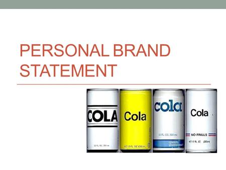 Personal brand statement