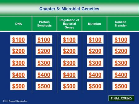 Chapter 8: Microbial Genetics