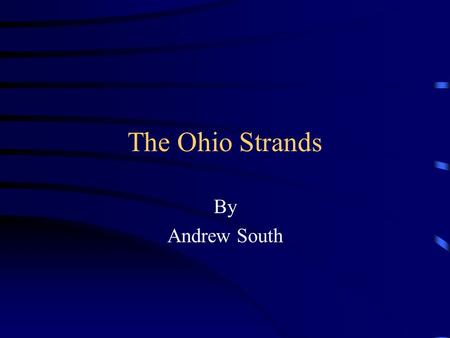 The Ohio Strands By Andrew South. America Strand.