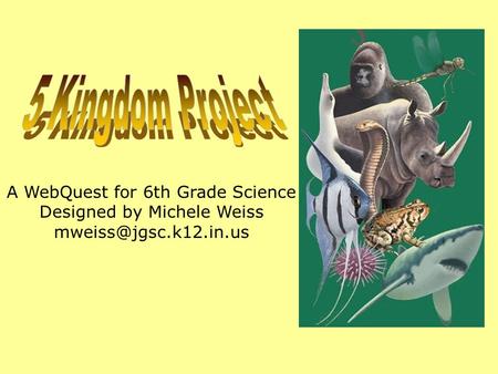 A WebQuest for 6th Grade Science Designed by Michele Weiss