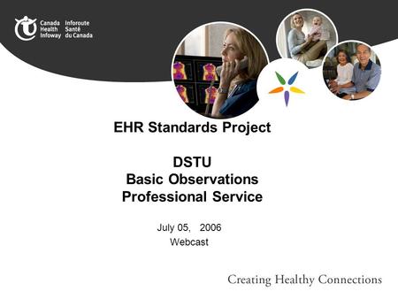 EHR Standards Project DSTU Basic Observations Professional Service July 05, 2006 Webcast.