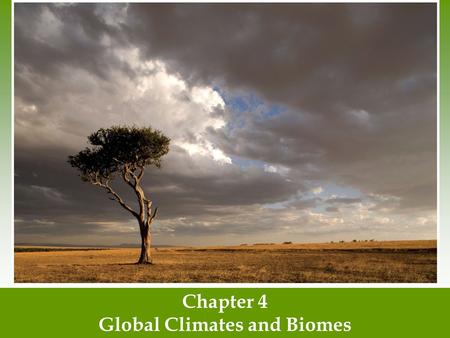 Chapter 4 Global Climates and Biomes. Thank you AshEl!!