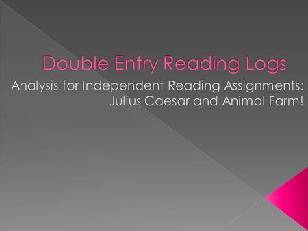  Date each entry, and ALWAYS give reference page numbers.  Produce thoughtful and provocative responses---these are NOT summaries!  You will DIALOGUE.