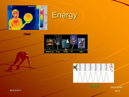 Energy Kim Lachler 2010 NCES 6.P.1 Heat Light Sound.