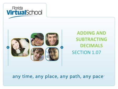 ADDING AND SUBTRACTING DECIMALS