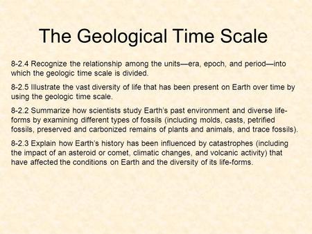 The Geological Time Scale