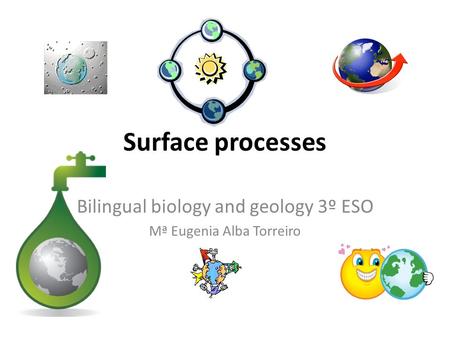 Surface processes Bilingual biology and geology 3º ESO Mª Eugenia Alba Torreiro.