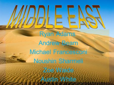 Ryan Adams Andrew Beam Michael Francesconi Noushin Sharmeli Zoe Waide Austin White.