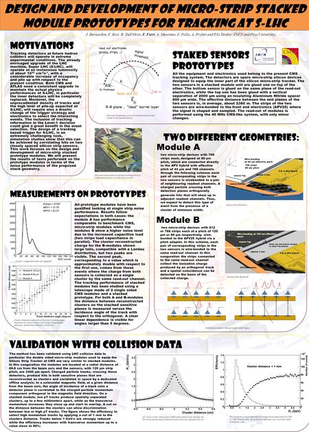 Design and development of micro-strip stacked module prototypes for tracking at S-LHC Motivations Tracking detectors at future hadron colliders will operate.