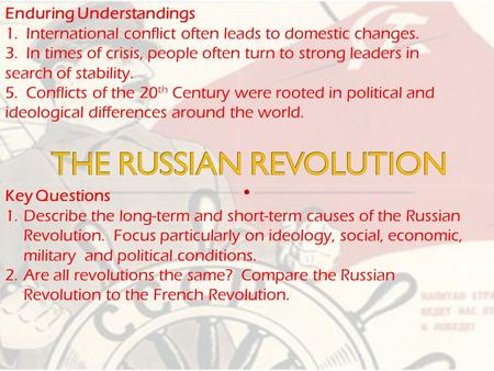 THE RUSSIAN REVOLUTION