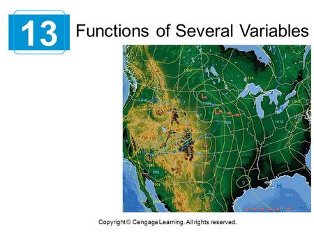 13 Functions of Several Variables