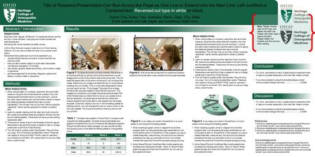 Results Figure 4. If you make your chart in PowerPoint, it is much easier to edit using the formatting palette 1.When inserting a graph, photo or diagram.