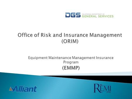 Equipment Maintenance Management Insurance Program (EMMP)