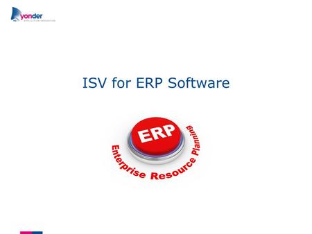 ISV for ERP Software. setting the goal ●Creating additional ERP modules providing extra functionality ●Co-development for extending existing ERP modules.