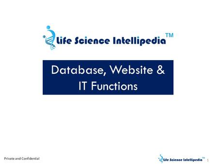 Database, Website & IT Functions Private and Confidential 1.