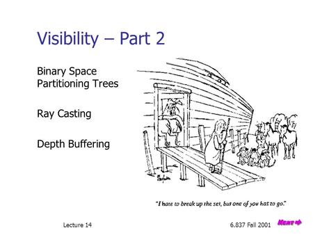 Binary Space Partitioning Trees Ray Casting Depth Buffering