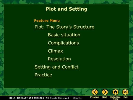 Plot and Setting Plot: The Story’s Structure Basic situation