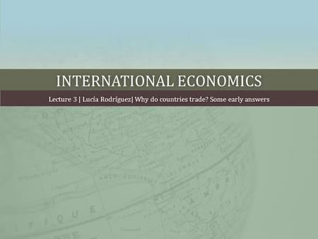 International Economics