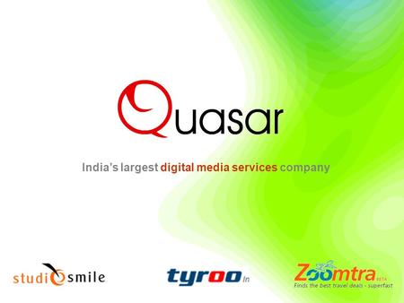 India’s largest digital media services company. -`-` (Online agency on Record) Few Clients … (Online agency on Record)