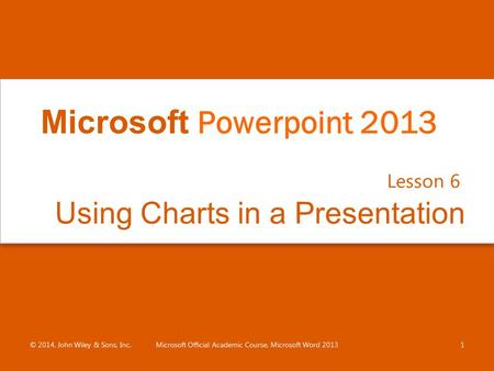 Using Charts in a Presentation