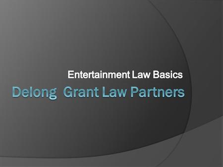 Film  Option Agreements  Finance  Chain of Title  Talent Agreements  Copyright  Trademarks  Production  Post Production  Trade Unions  Distribution.