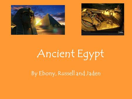 Ancient Egypt By Ebony, Russell and Jaden. Egyptian gods Anubis is the god of mummification. Seth is an evil god. Ra, is the god of sun. Amun was one.