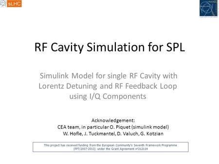 RF Cavity Simulation for SPL