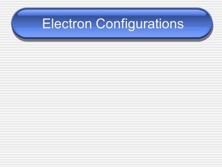 Electron Configurations. Bohr Bohr proposed that the ____________ atom has only certain allowable energy states. He suggested that the single ____________.