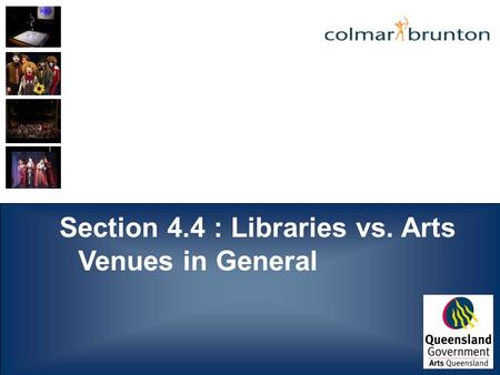 Section 4.4 : Libraries vs. Arts Venues in General.