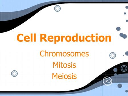 Cell Reproduction Chromosomes Mitosis Meiosis Chromosomes Mitosis Meiosis.