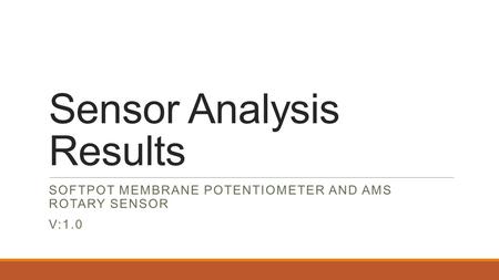 Sensor Analysis Results