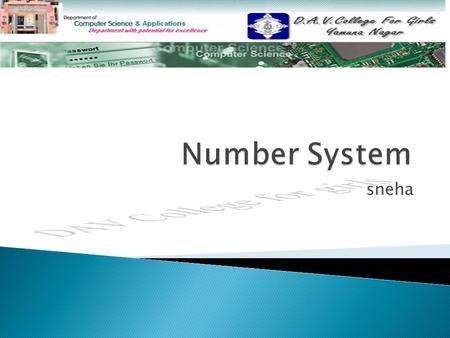 Number System sneha.