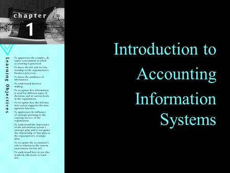 Introduction to Accounting Information Systems.