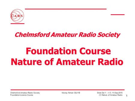 Amateur Radio Nature	Amateur Radio is for self-training and experimentation, and is 	non-commercial in nature Benefits	Amateur Radio is of value in areas.