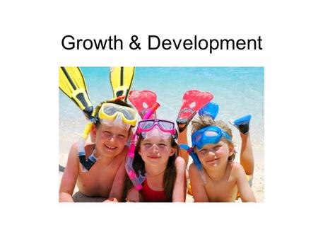 Growth & Development. Areas of Human Development Four key components to human development are: