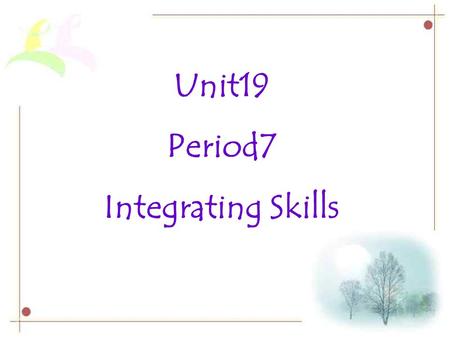 Unit19 Period7 Integrating Skills. 1.Pre reading 1 What can you see in the picture? 2 What do you know about Jia Sixie? He is a scientist in farming;