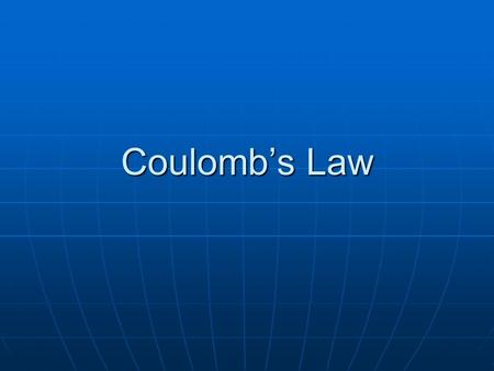 Coulomb’s Law. Electric Force Symbol: F el Symbol: F el Definition: the attractive or repulsive force between any 2 charged objects. Definition: the attractive.