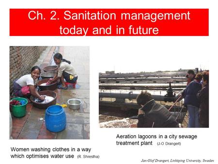 Ch. 2. Sanitation management today and in future