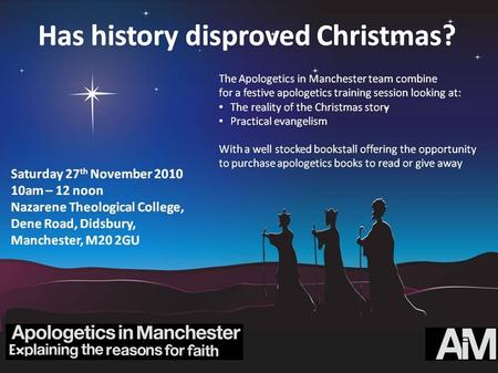 Has History Disproved Christmas?. MATTHEW'S STORY 1:1-17 Genealogy 1:18-23 Joseph finds out 1:24-25 Joseph marries Mary 1:25b Jesus born 2:1-12 Magi 2:13-15.