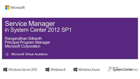 Microsoft Virtual Academy. STANDARDIZATION SELF SERVICEAUTOMATION Give Customers of IT services the ability to identify, access and request services.